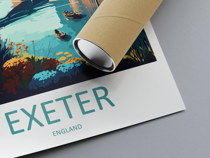 Exeter England Travel Poster