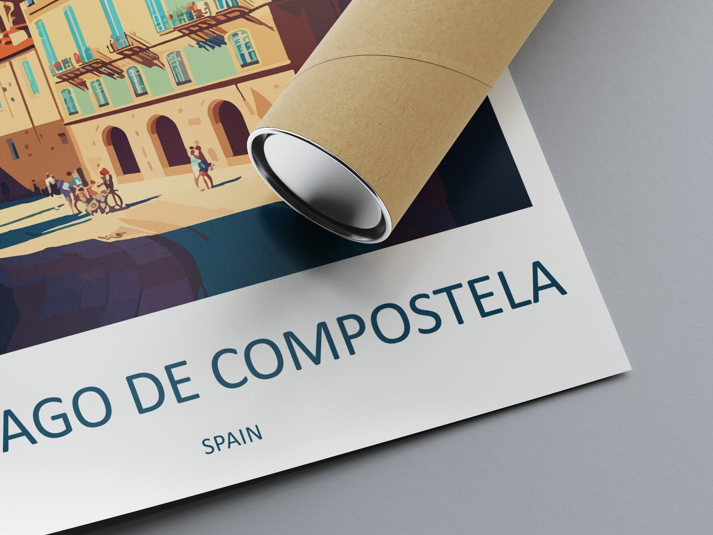 santiago de compostela Spain Travel Poster