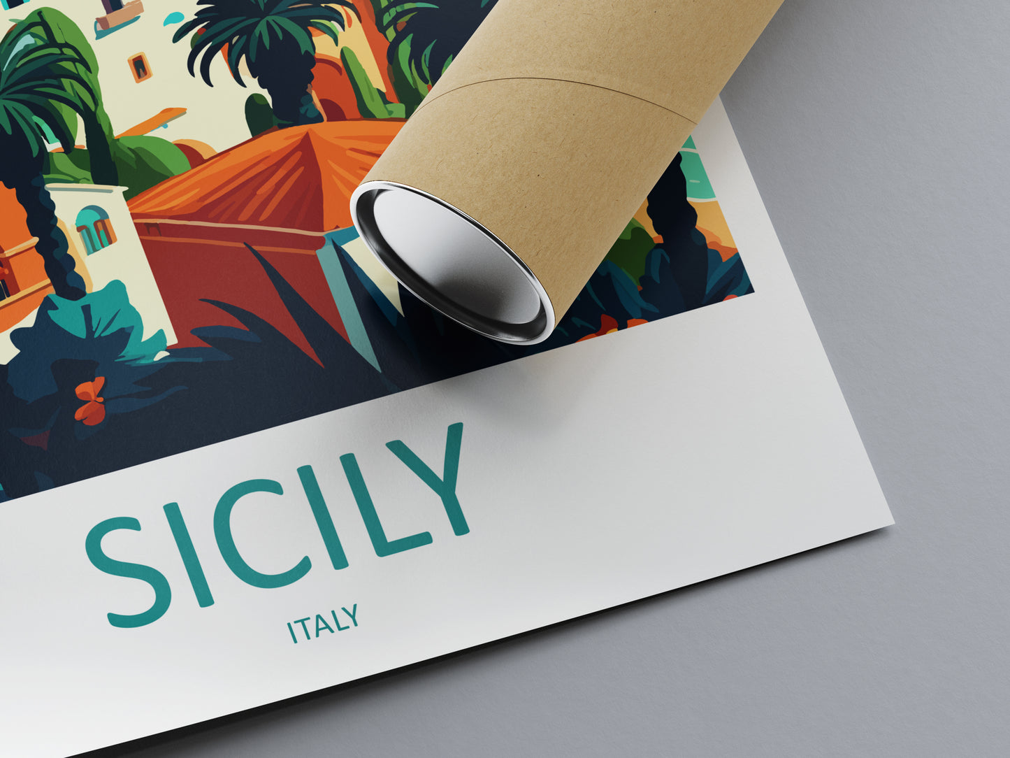 Sicily Italy Travel Poster
