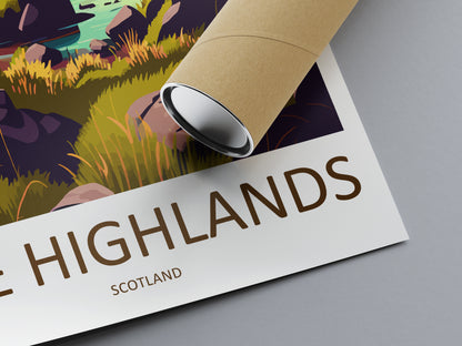 Scottish Highlands Scotland Travel Poster