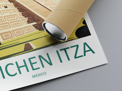 Chichen Itza Mexico Travel Poster