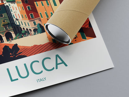 Lucca Spain Travel Poster