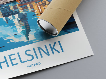 Helsinki Finland Travel Poster