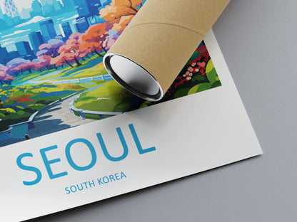 Seoul South Korea Travel Poster