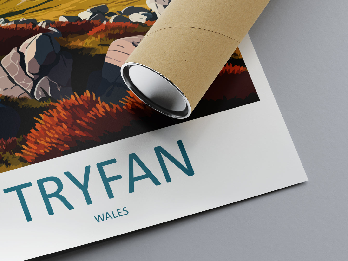 Tryfan Wales Travel Poster