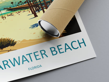 Clearwater Beach USA Travel Poster