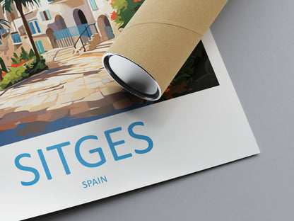 Sitges Spain Travel Poster
