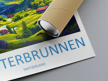 Lauterbrunnen Switzerland Travel Poster