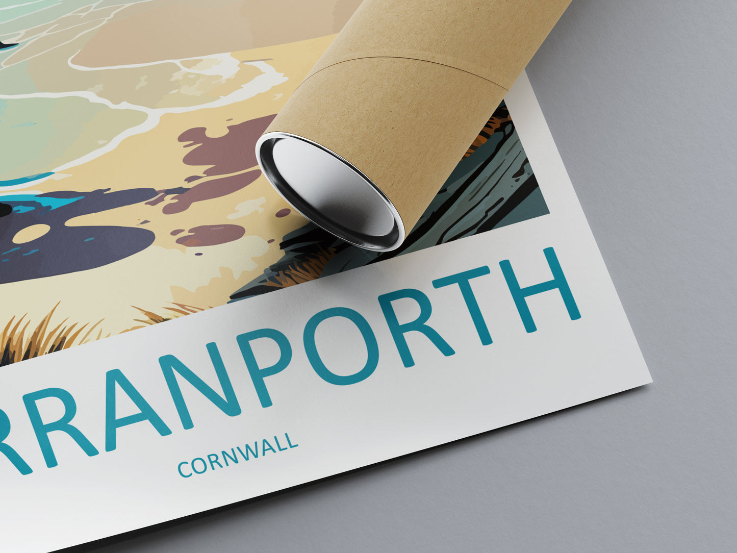 Perranporth England Travel Poster