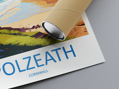 Polzeath England Travel Poster