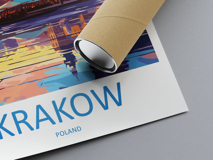 Krakow Poland Travel Poster