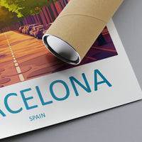 Barcelona Spain Travel Poster