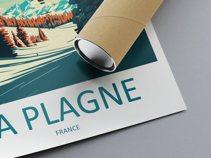 La Plagne France Travel Poster