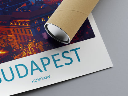 Budapest Hungary Travel Poster