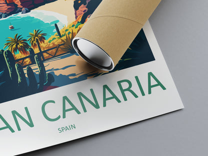 Gran Canaria Spain Travel Poster