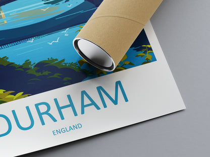 Durham England Travel Poster