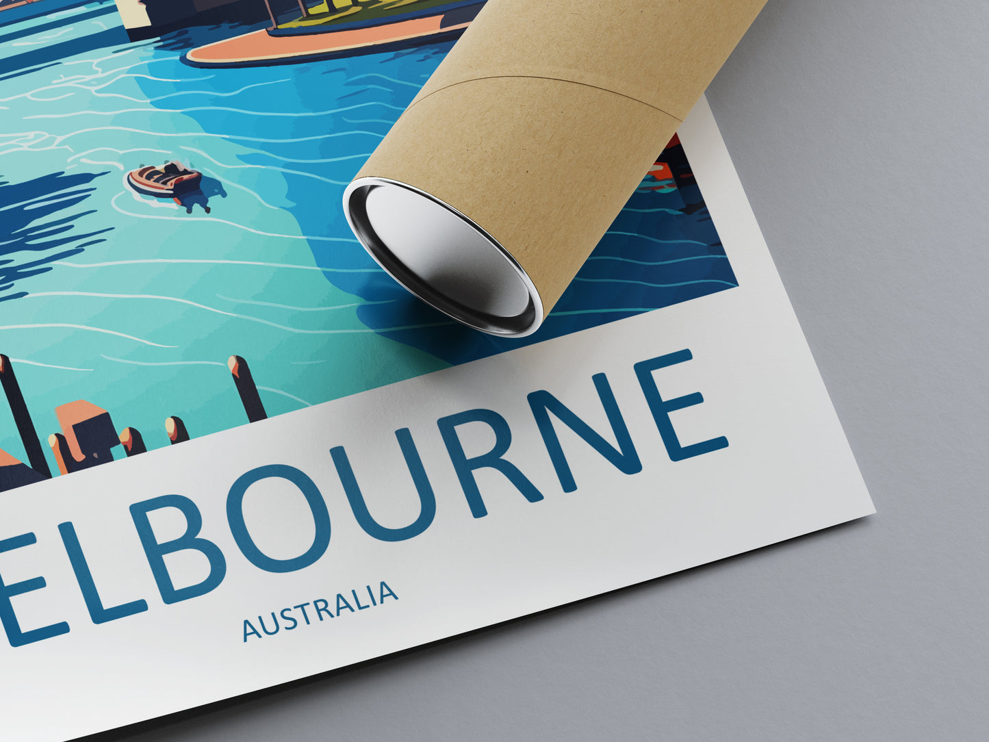 Melbourne Australia Travel Poster