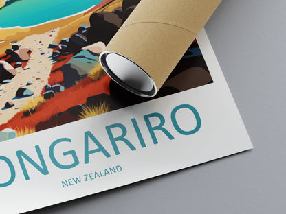 Tongariro New Zealand Travel Poster