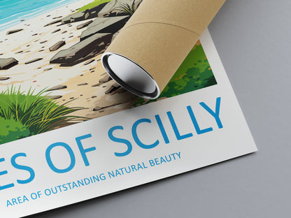 Isles Of Scilly England Travel Poster