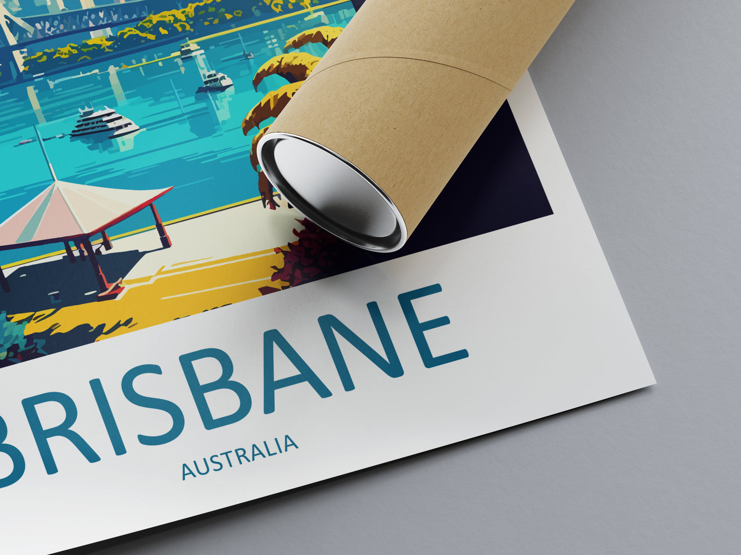 Brisbane Australia Travel Poster