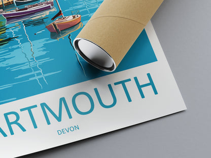 Dartmouth England Travel Poster