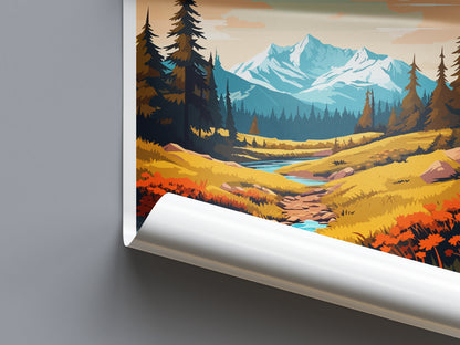 Mount Washington USA Travel Poster