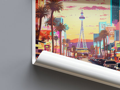 Las Vegas USA Travel Poster