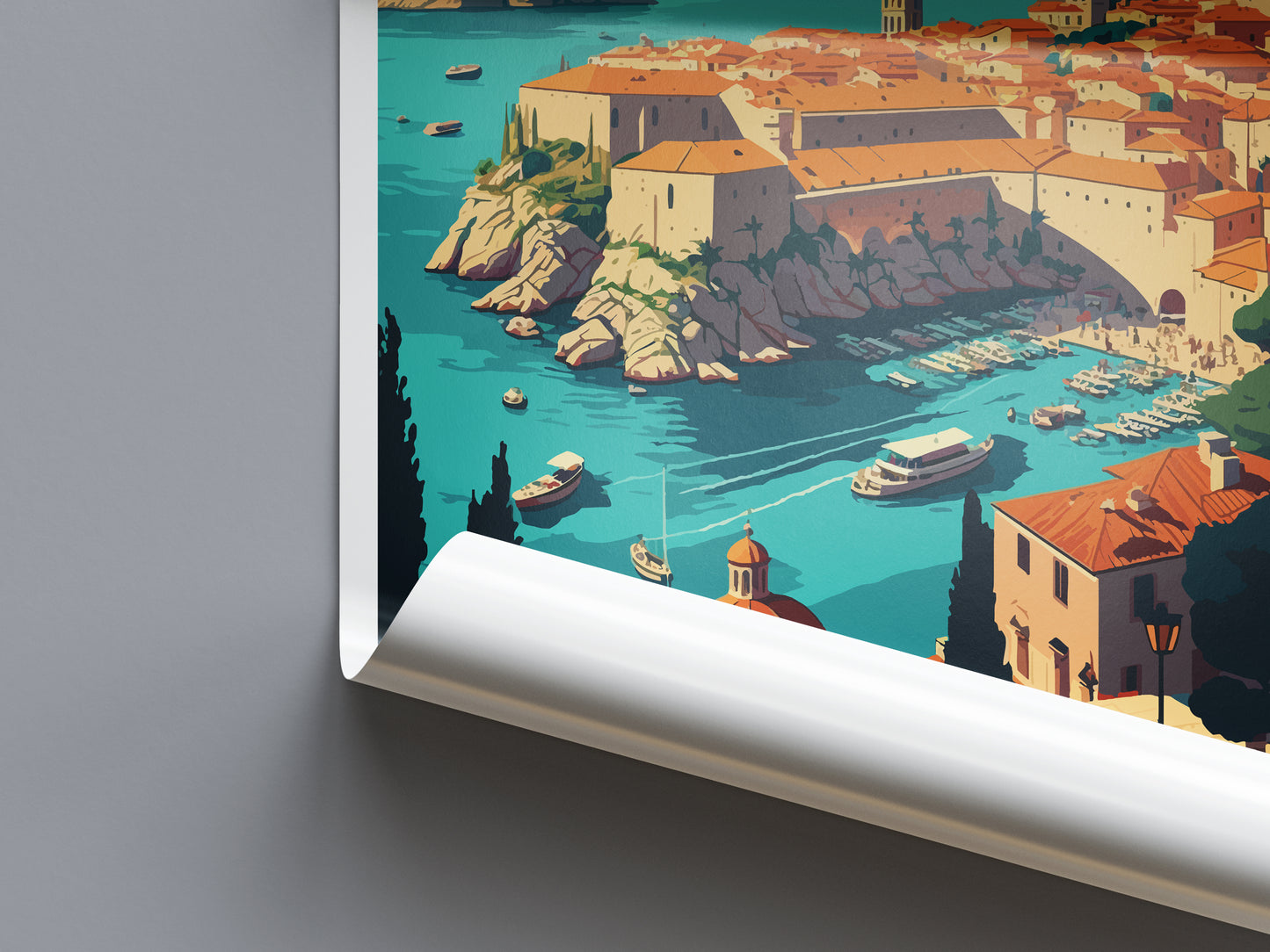 Dubrovnik Croatia Travel Poster