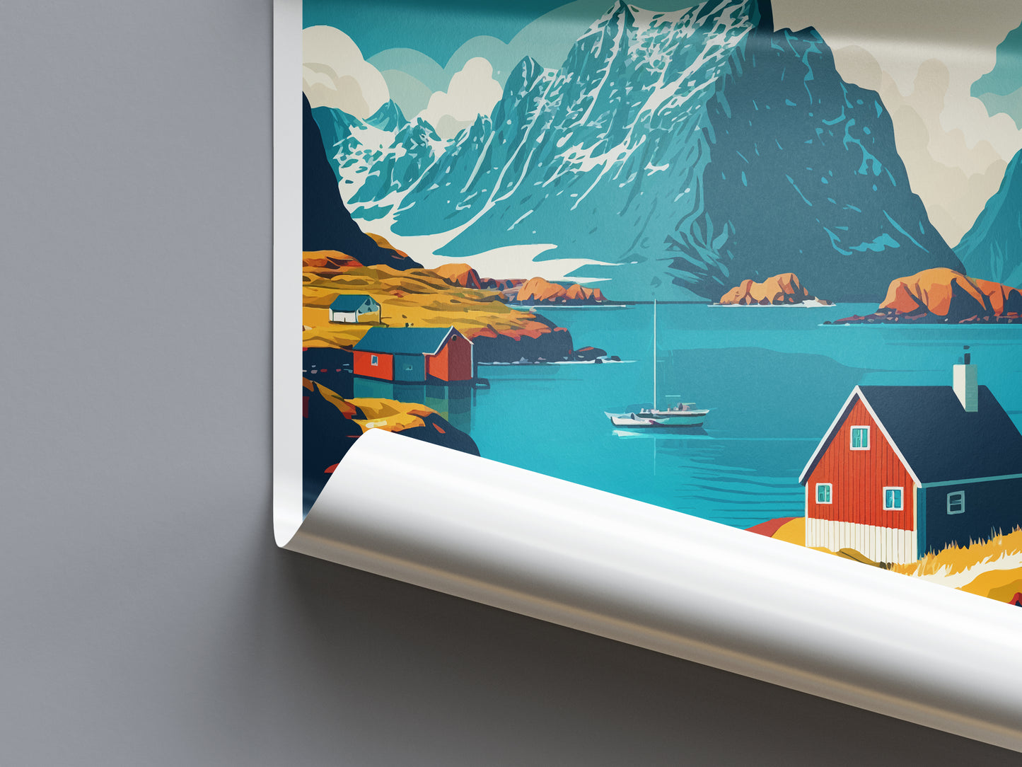 Lofoten Islands Norway Travel Poster