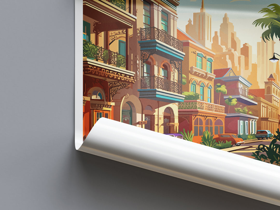 New Orleans USA Travel Poster