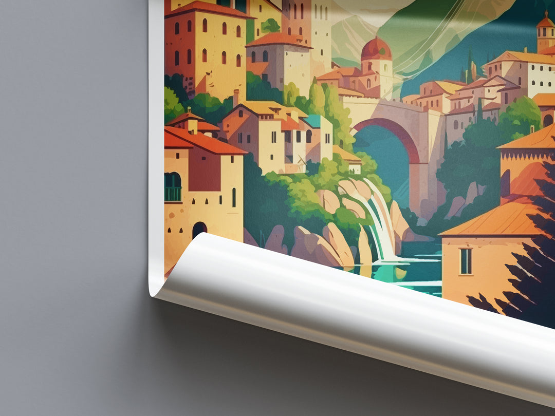 Mostar Bosnia Travel Poster