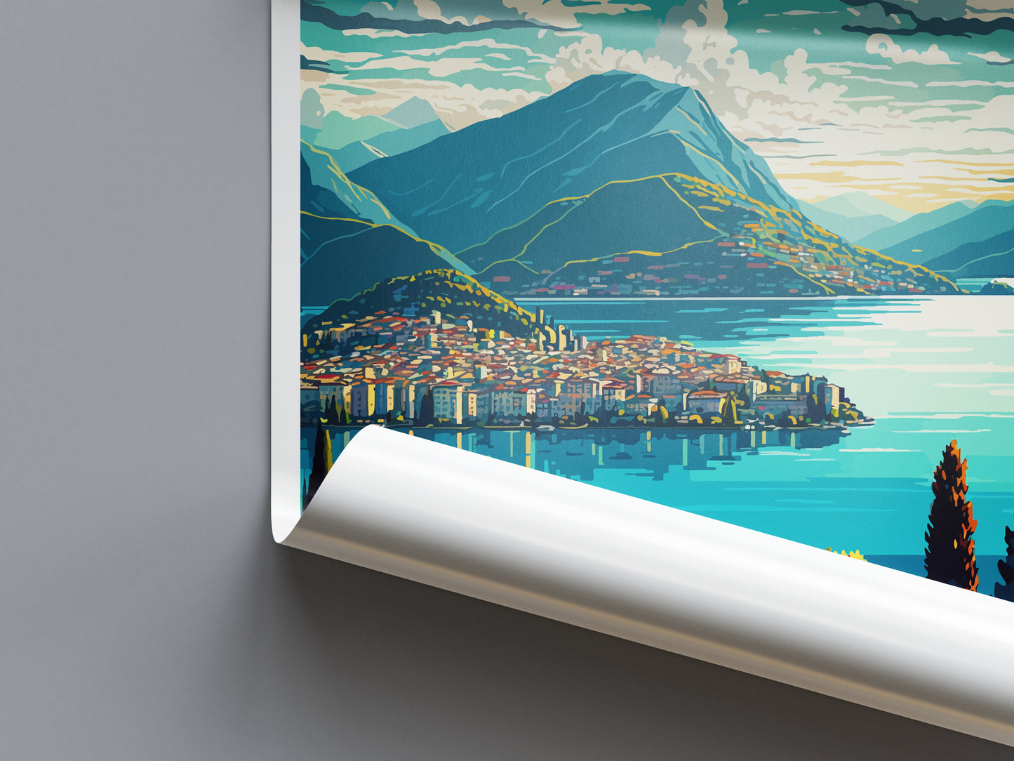 Lugano Switzerland Travel Poster