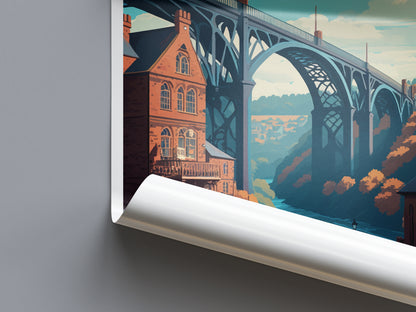 Ironbridge England Travel Poster