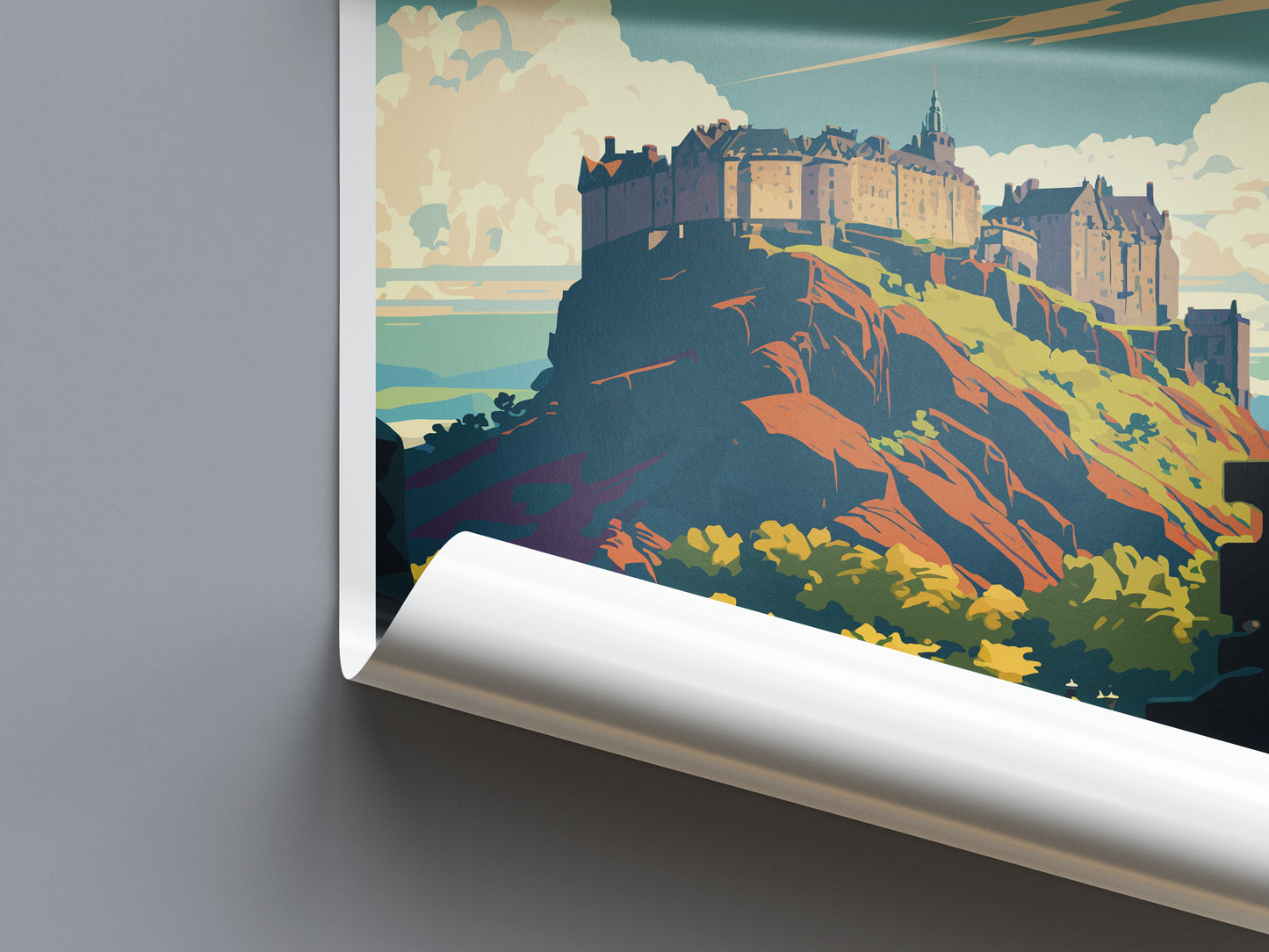 Edinburgh Castle Scotland Travel Poster