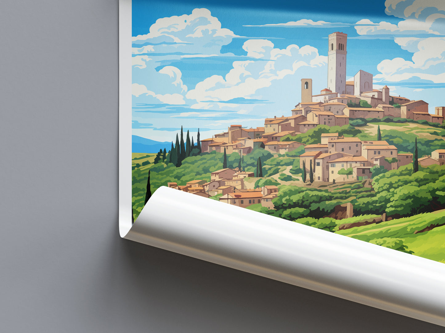 San Gimignano Italy Travel Poster