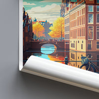 Amsterdam Netherlands Travel Poster