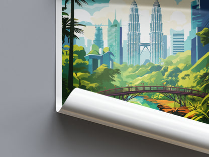 Kuala Lumpur Malaysia Travel Poster