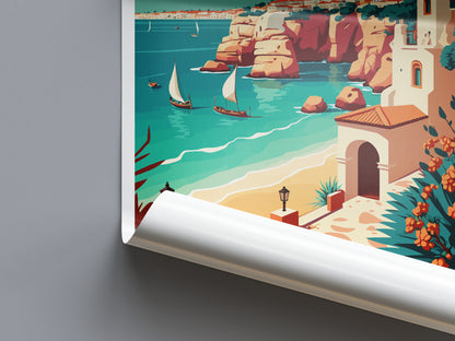 Lagos Portugal Travel Poster