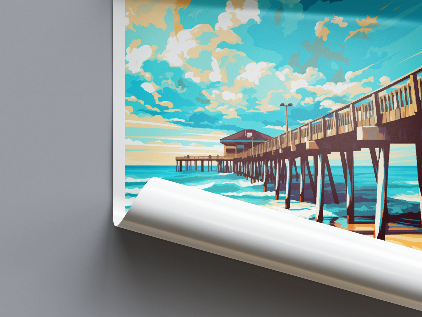 Cocoa Beach USA Travel Poster