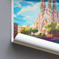 Barcelona Spain Travel Poster
