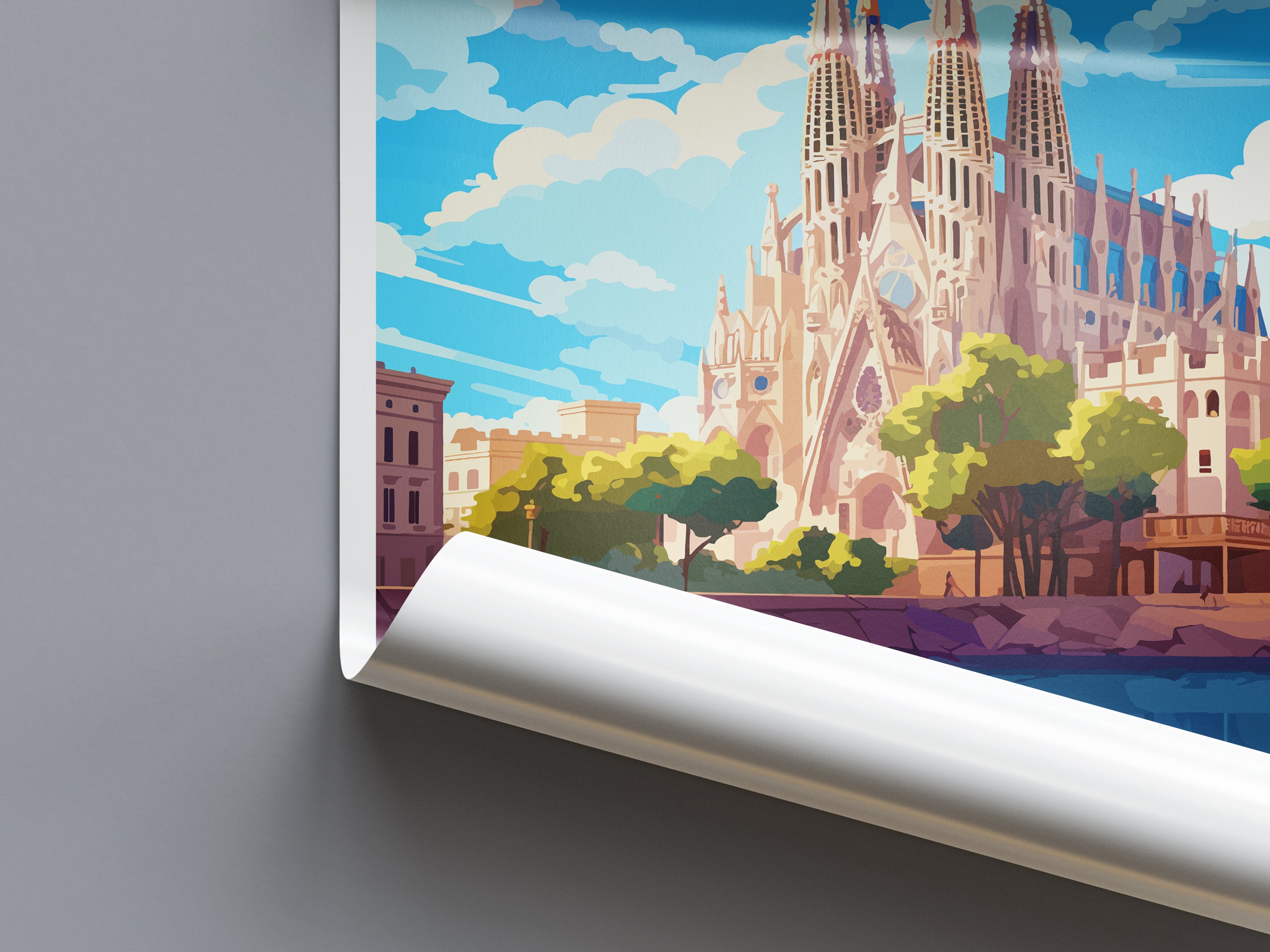 Barcelona Spain Travel Poster