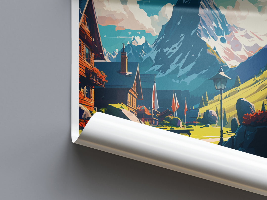 Grindelwald Switzerland Travel Poster