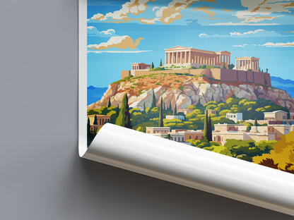 Athens Greece Travel Poster