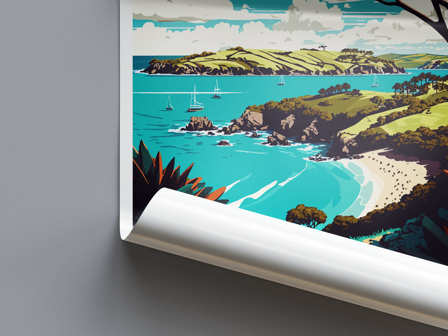 Waiheke Island New Zealand Travel Poster