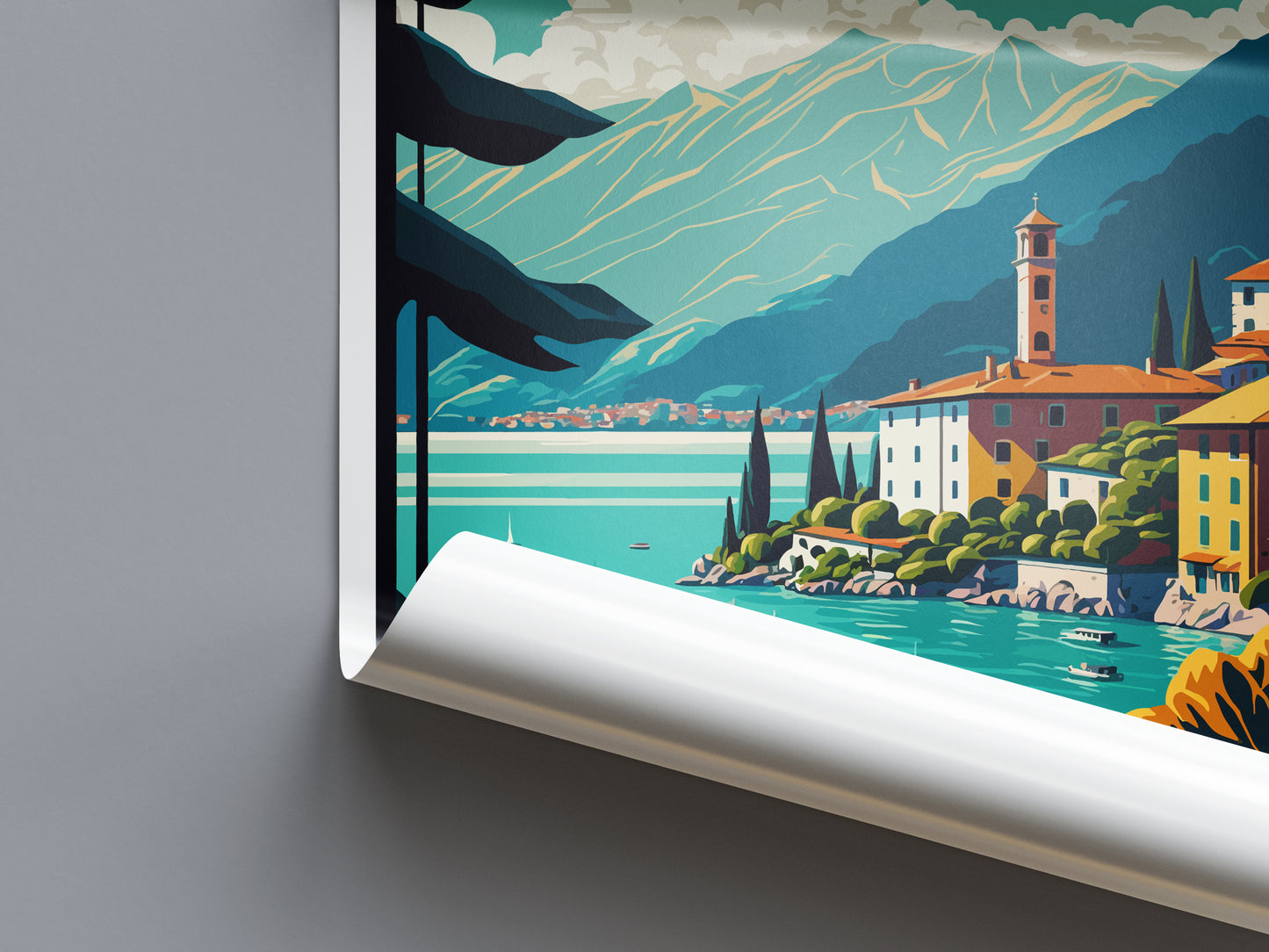 Lake Como Italy Travel Poster