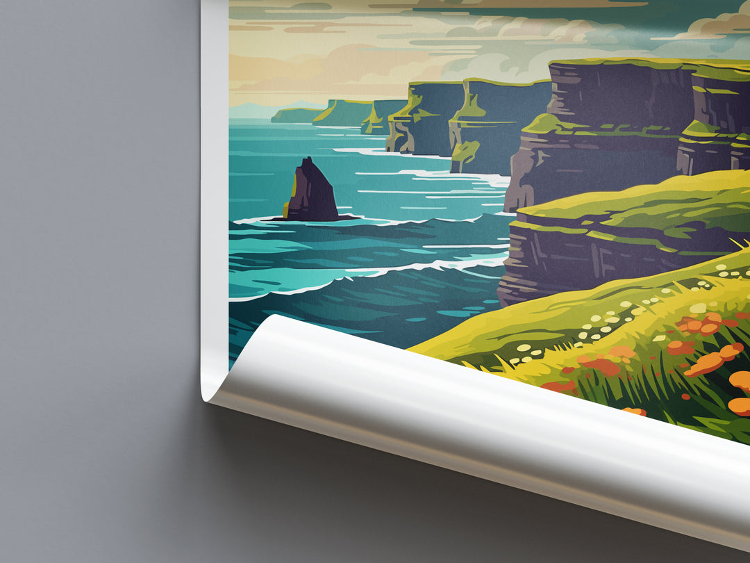 Cliffs Of Moher Ireland Travel Poster