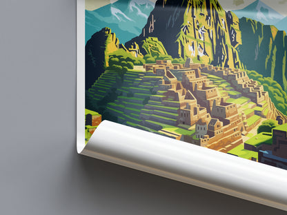 Machu Pichu Peru Travel Poster