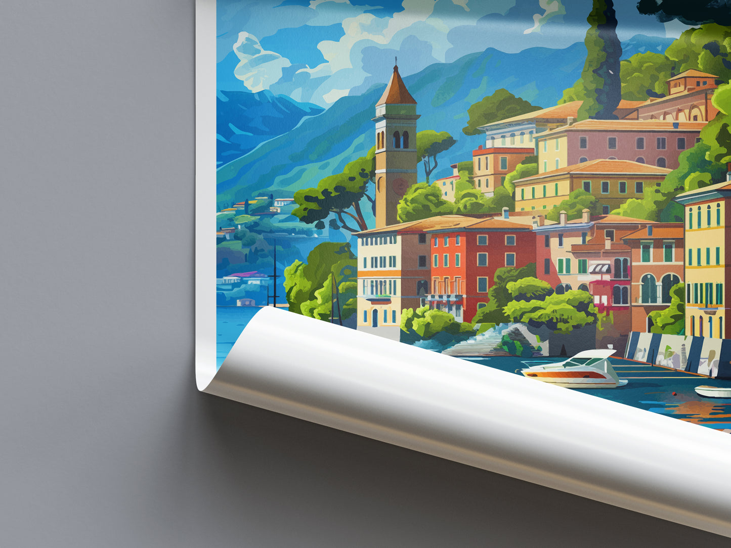 Lake Como Italy Travel Poster