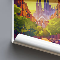 Barcelona Spain Travel Poster