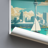 Auckland New Zealand Travel Poster